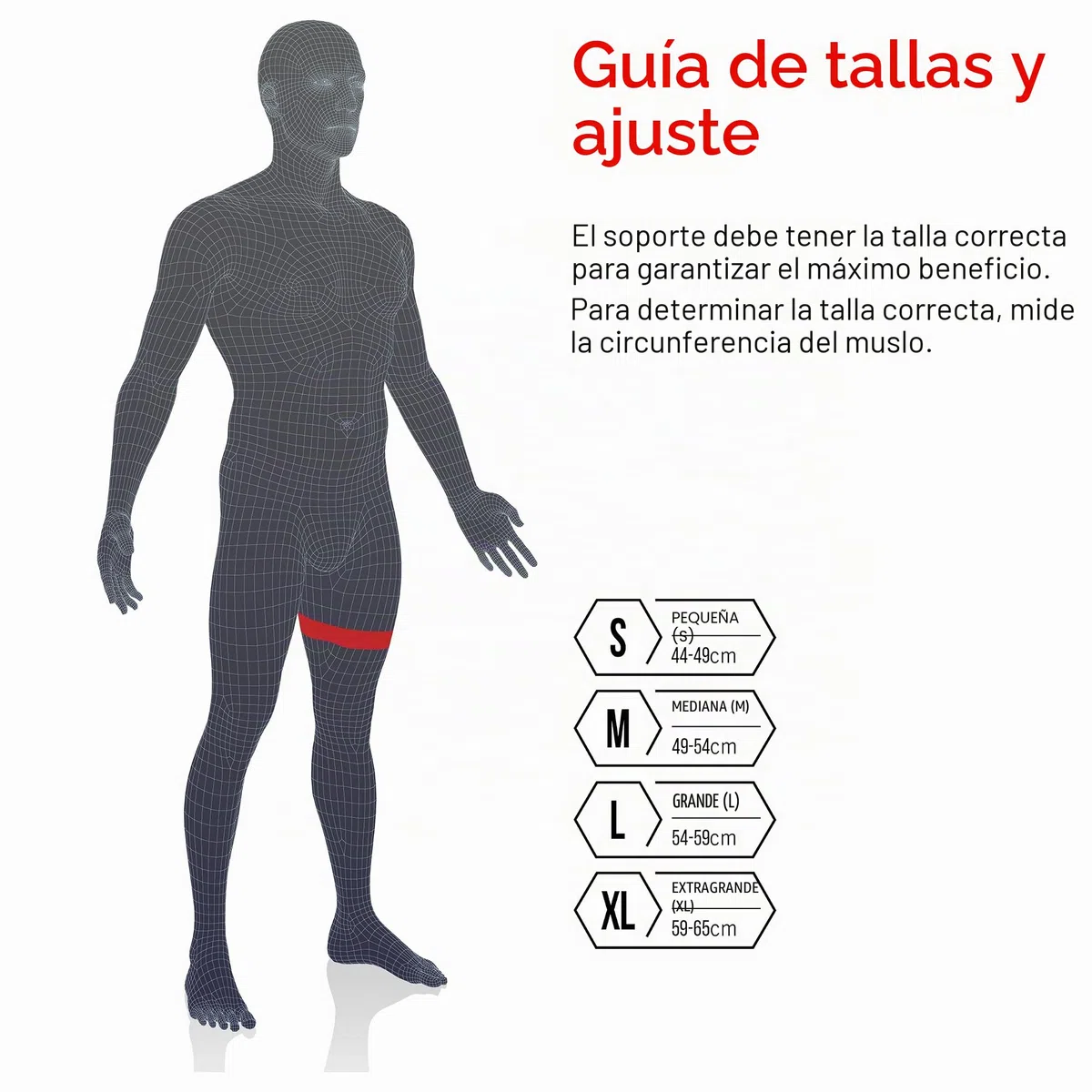 VULKAN Soporte clásico de muslo, mediano, soporte de muslo para estabilidad muscular, manga de compresión de muslo para lesiones y tensiones isquiotibiales, soporte de muslo de neopreno para atletas,