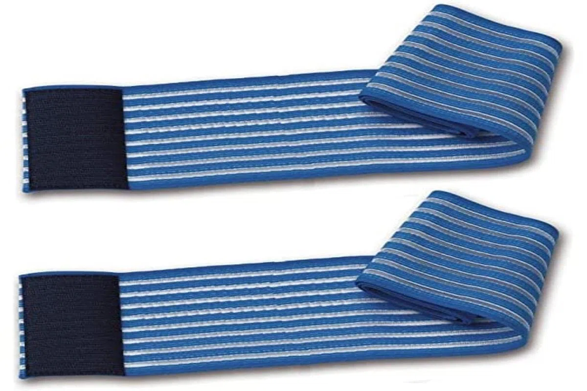 2 bandas elásticas azules de ajuste de de 100 cm para tratamientos estéticos y terapéuticos electrodos iontoforesis tens