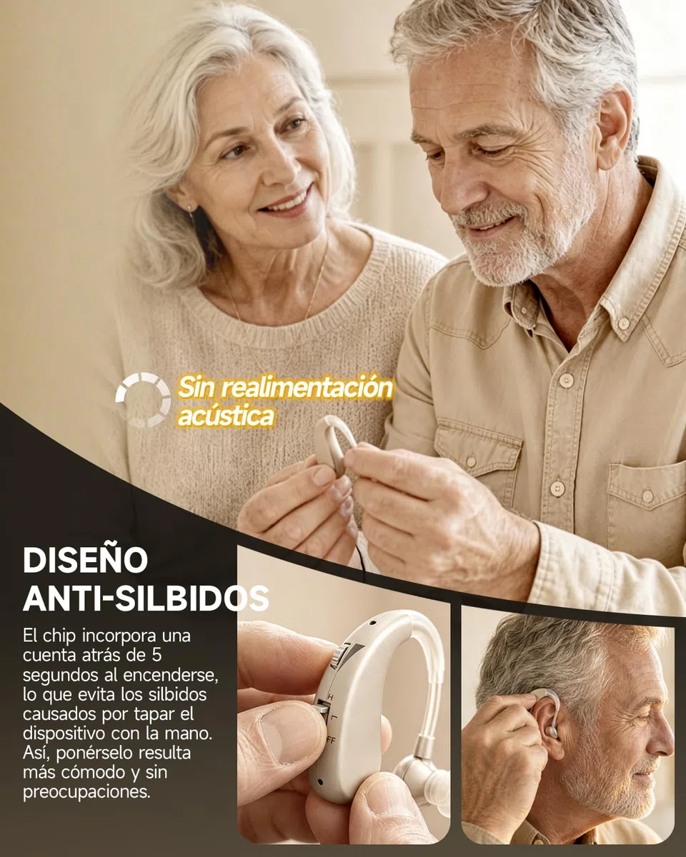 dispositivo con reducción digital de ruido, ganchos para las orejas flexibles de TPE para una comodidad óptima, Type-C, autonomía de hasta 40 horas (1 Unidad – Válido para cualquier oído)
