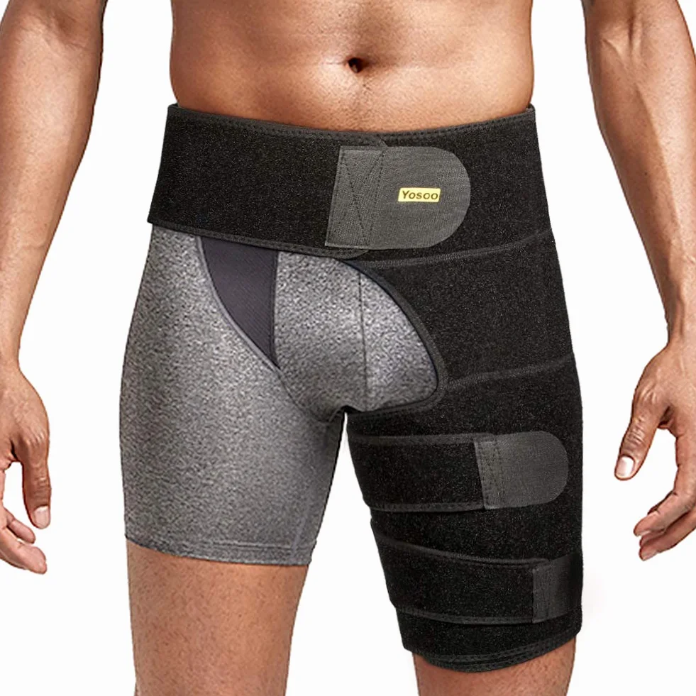 Muslera Soporte muslo, Soporte de Compresión para Cadera, Soporte para Ingle del Muslo, Manga de Compresión Muslo para Cuádriceps, Lesiones en las Articulaciones, Tensión Muscular Hombres Mujeres