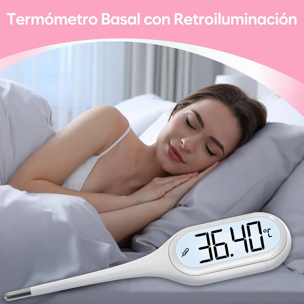 Easy@Home Termómetro Digital Corporal de 2 Modos: Monitor de la Temperatura Basal y Oral | Medidor Preciso para la Fertilidad de Mujeres y Fiebre Rápido en 12 Segundos