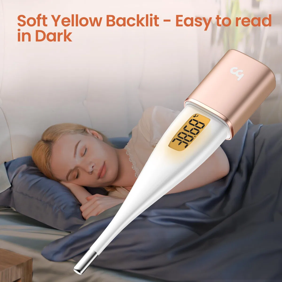 Femometer Vinca II - Termómetro basal digital Bluetooth con aplicación inteligente (iOS y Android) para control de ciclo de ovulación, color dorado