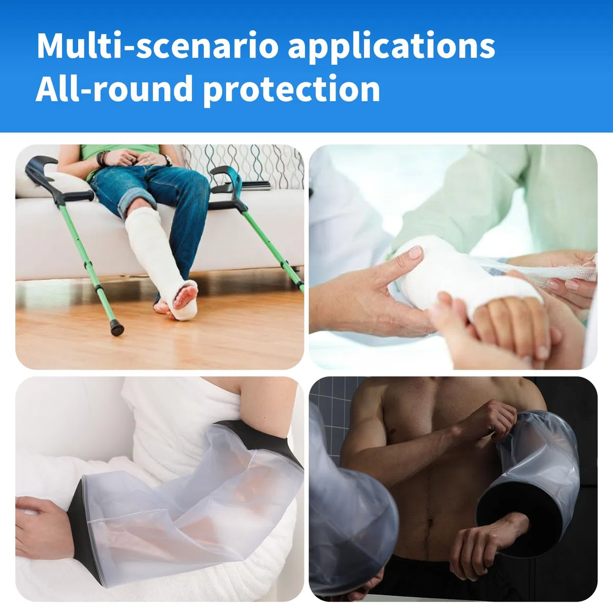 Protector PICC Brazo, Protector Escayola Brazo Niño, Adulto, Escayola, Para De Manga del Codo del Brazo y piernas, Adecuado para brazos con mayor circunferencia del brazo,y piernas,Talla L