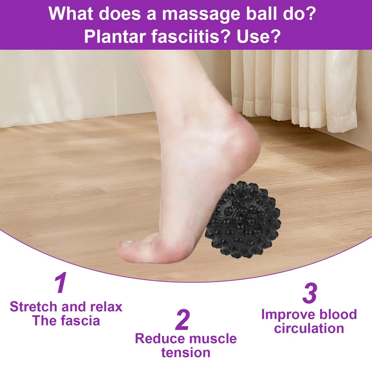 Férula Nocturna Fascitis Plantar Brazalete de Noche Ajustable Transpirable Ferula Fascitis Plantar con Bola de Masaje Puntiaguda para Pies Planos Tendinitis de Aquiles
