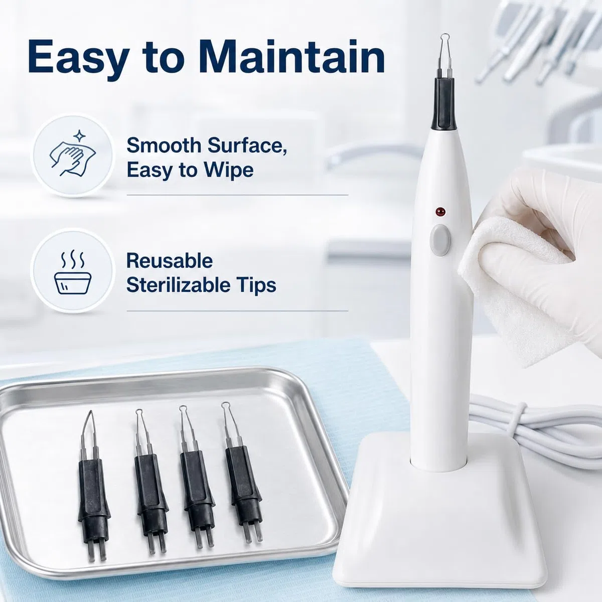 Dental Guttapercha Tooth Cortador de encías Endo Gutta Cutter Temperatura máxima 260 ℃ + 4 agujas para fiebre, cortador dental, para odontología profesional, clínica o laboratorio