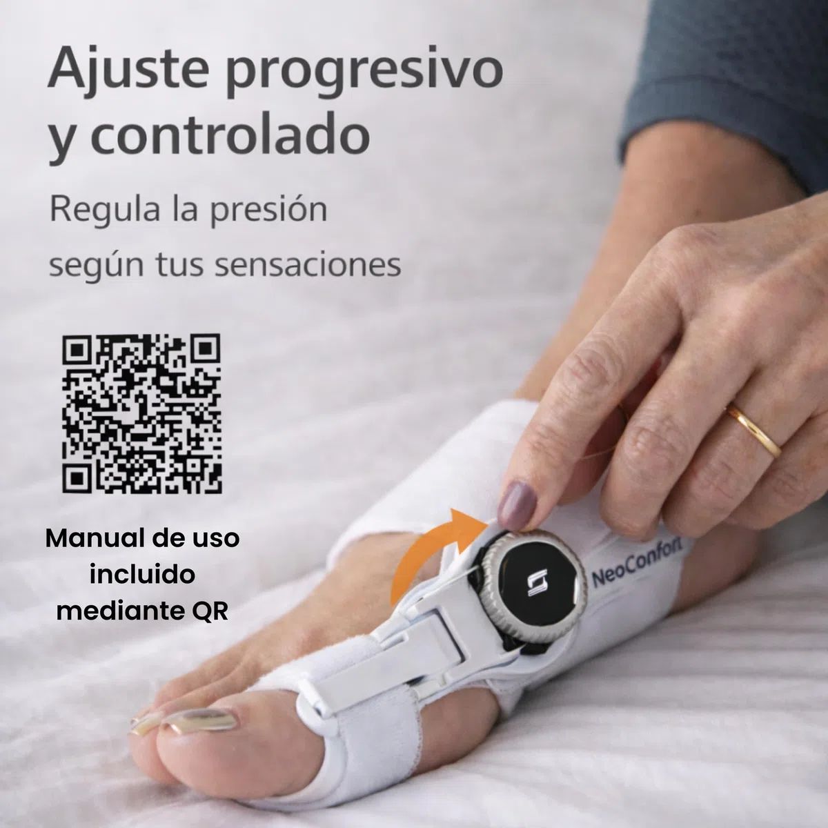 Corrector de Juanetes Separador Dedos Pie, Férula Hallux Valgus Ajustable, Alineación Progresiva, Uso en Casa, Material Transpirable 0% BPA (1 Unidad)