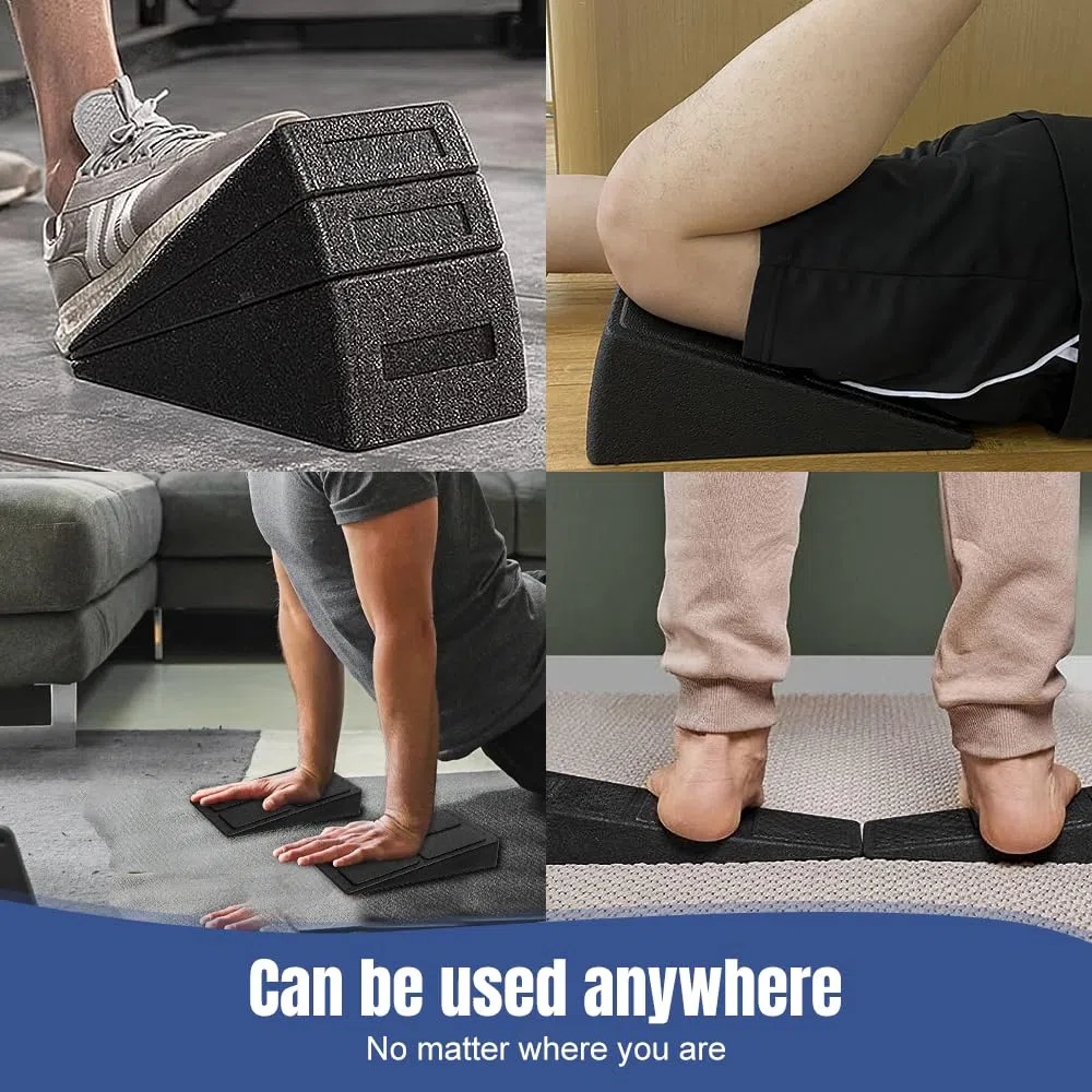 Slant Board, Set de 3 Estirador de Pantorrilla Ajustable Para Tablero Inclinado Camilla de Pantorrilla para Estirar MúSculos Fascias Tendones, Ayuda contra los calambres en Las pantorrillas