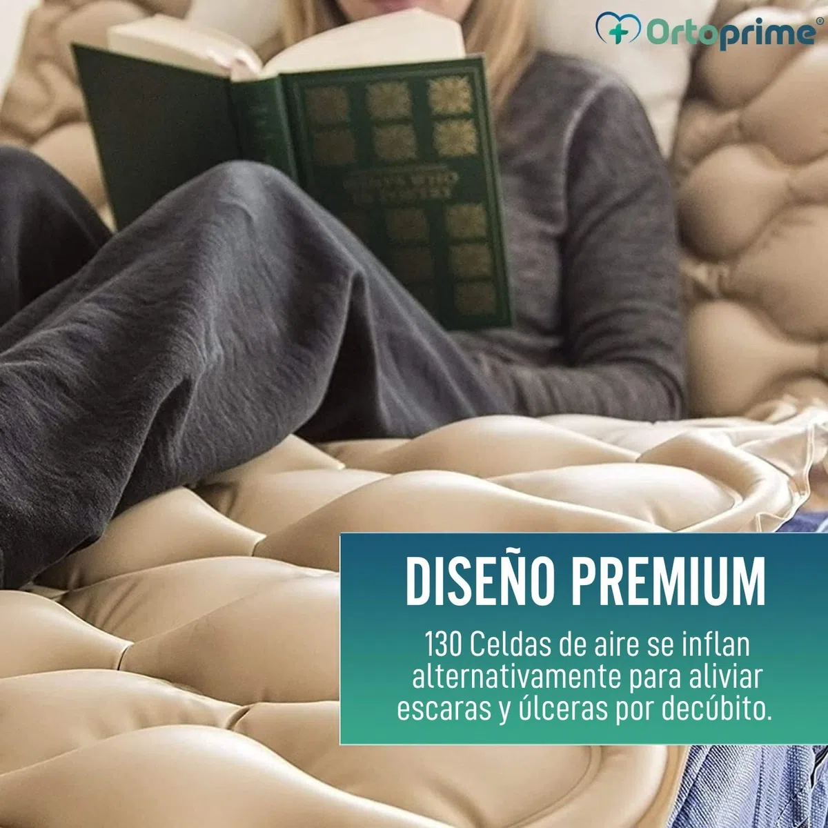 OrtoPrime Colchón Antiescaras Celdas Aire Alternante con Compresor Silence Confort Incluido - Colchones Antiescara - Colchón Anti úlceras escaras para Cama - colchon para Escaras 200x90x7cm